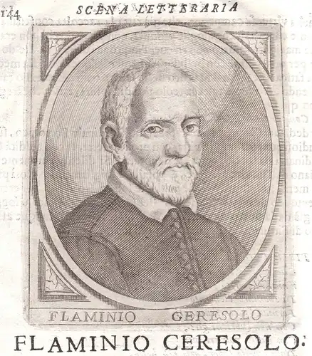 Flaminio Ceresolo - Flaminio Ceresoli Portrait Bergamo incisione Kupferstich