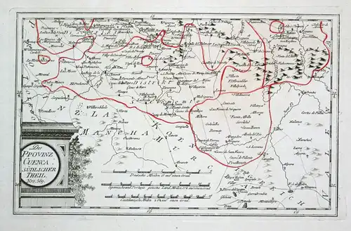 Der Provinz Cuenca südlicher Theil - Spanien Spain Portugal Cuenca Villarrobledo map Karte Reilly engraving K