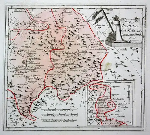 Der Provinz La Mancha oestlicher Theil - Spanien Spain Portugal La Mancha Kastilien map Karte Reilly engraving