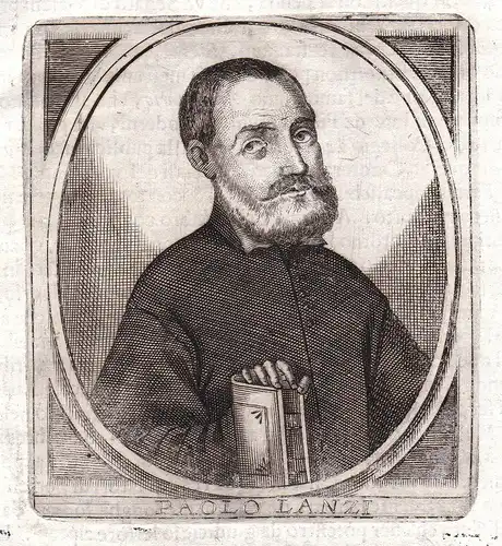 Paolo Lanzi - Paolo Lanci Lanzi Portrait Bergamo incisione Kupferstich