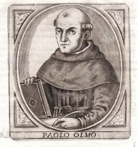 Paolo Olmo - Paolo Olmi frate Portrait Bergamo incisione Kupferstich