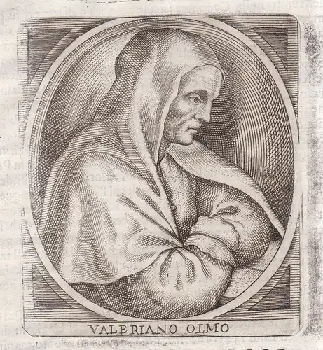 Valeriano Olmo - Valeriano Olmo teologo Portrait Bergamo incisione Kupferstich