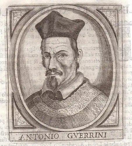 Antonio Guerrini - Antonio Guerrini Portrait Bergamo incisione Kupferstich