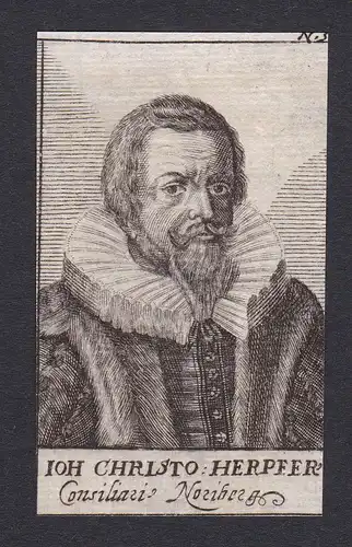 Ioh Christo. Herpfer - Johann Christoph Herpfer Nürnberg Portrait Kupferstich