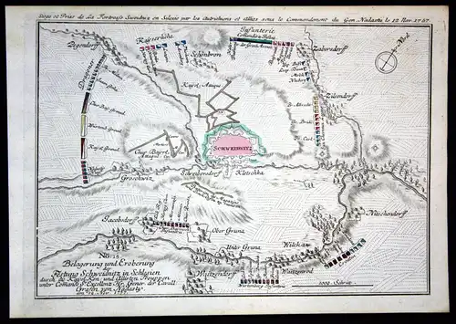No. 15 - Belagerung und Eroberung der Festung Schweidnitz in Schlesien .. - Schweidnitz Swidnica Polska map si
