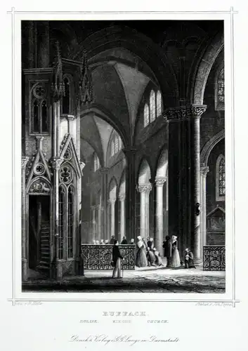 Ruffach - Ruffach Rouffach Frankreich France Kirche église gravure