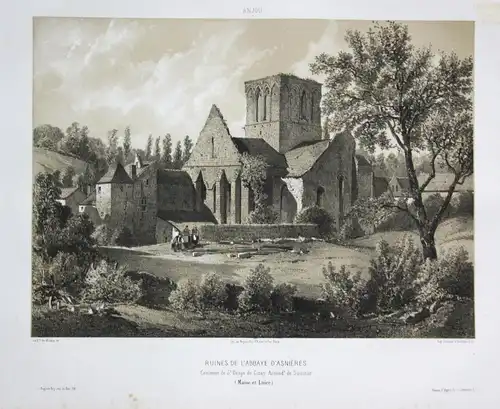 Ruines de l'Abbaye d'Asnieres / Commune de St. Denys de Cizay. Arrond. Saumur / Maine et Loire / Anjou