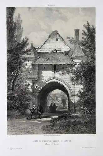 Porte de l'Ancienne Abbaye de Loroux / Maine et Loire / Anjou