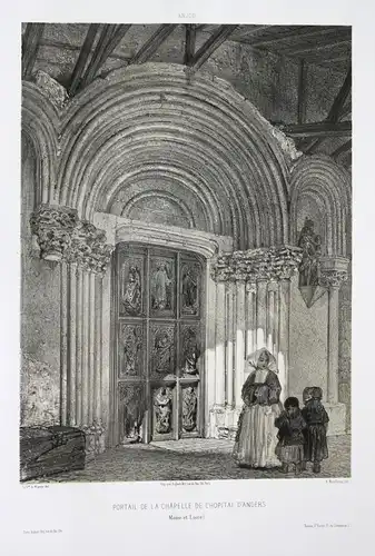 Portail de la Chapelle de l'Hopital d'Angers / Maine et Loire / Anjou