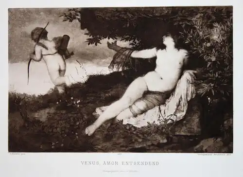 Venus, Amor Entsendend - Amor Liebe Gott god Venus Göttin goddess love Mythologie
