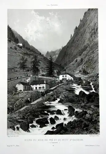 Bains du Bois, Du Pre et du Petit St. Sauveur, Cauterets - Cascade Cerizet Cauterets France Frankreich Pyrenee