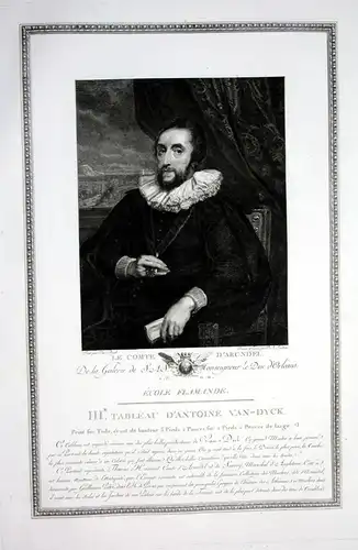 Le comte d'Arundel - Thomas Howard Earl of Arundel Portrait Kupferstich