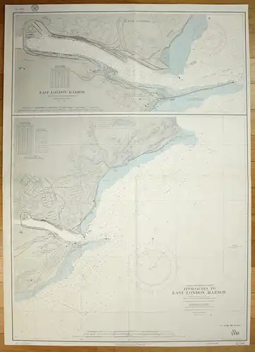 Africa - Southeast Coast - Approaches to East London Harbor - Natural Scale 1:12500