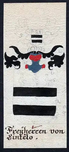 Freyherren von Lintelo - Lintelo Böhmen Manuskript Wappen Adel coat of arms heraldry Heraldik
