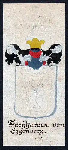 Freyherren von Eggenberg - Eggenberg Böhmen Manuskript Wappen Adel coat of arms heraldry Heraldik