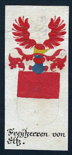 Freyherren von Eltz - Eltz Böhmen Manuskript Wappen Adel coat of arms heraldry Heraldik