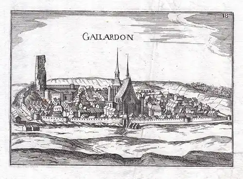 Gallardon - Gallardon Eure-et-Loir Centre Maintenon France gravure estampe Kupferstich Tassin