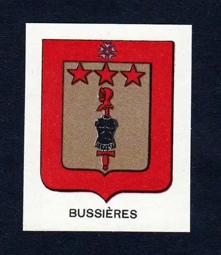 Bussieres - Bussieres Wappen Adel coat of arms heraldry Lithographie  blason