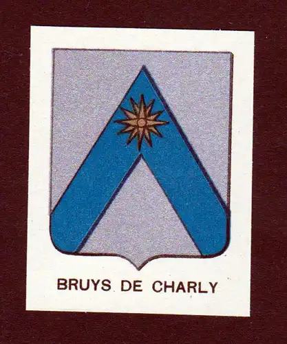 Bruys de Charly - Bruys de Charly Wappen Adel coat of arms heraldry Lithographie  blason