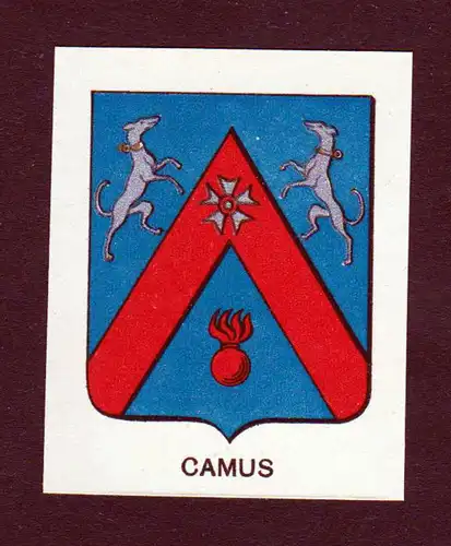 Camus - Camus Wappen Adel coat of arms heraldry Lithographie  blason