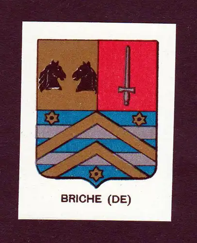 Briche (DE) - Briche Wappen Adel coat of arms heraldry Lithographie  blason