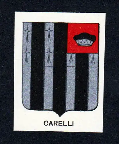 Carelli - Carelli Wappen Adel coat of arms heraldry Lithographie  blason