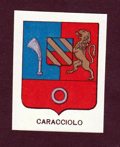 Caracciolo - Caracciolo Wappen Adel coat of arms heraldry Lithographie  blason
