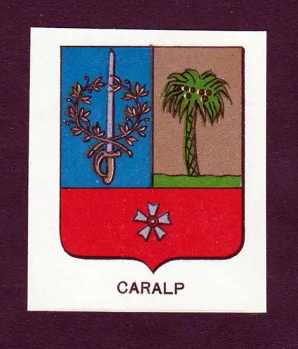 Caralp - Caralp Wappen Adel coat of arms heraldry Lithographie  blason