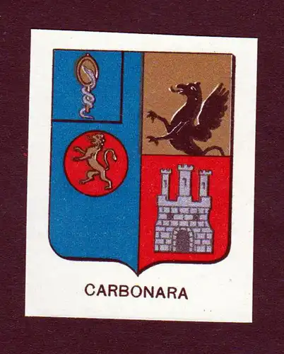 Carbonara - Carbonara Wappen Adel coat of arms heraldry Lithographie  blason