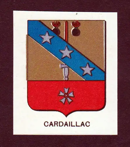 Cardaillac - Cardaillac Wappen Adel coat of arms heraldry Lithographie  blason