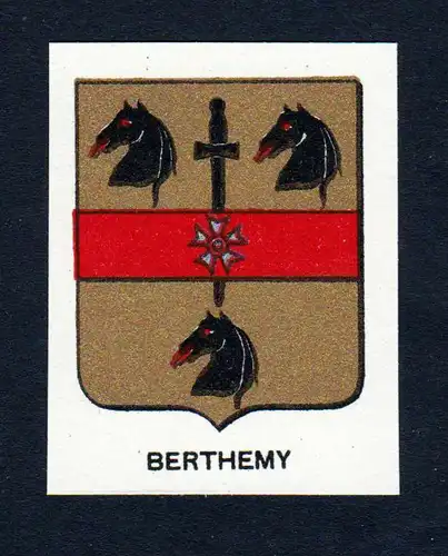 Berthemy - Berthemy Wappen Adel coat of arms heraldry Lithographie  blason