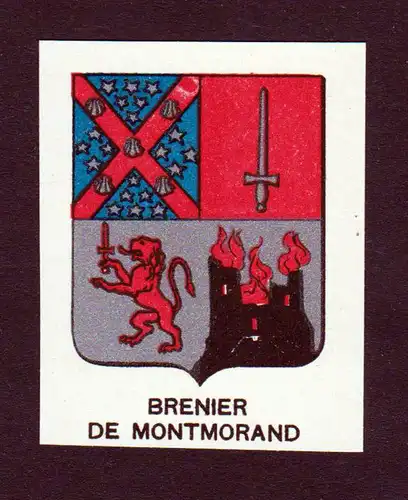 Brenier de Montmorand - Brenier de Montmorand Wappen Adel coat of arms heraldry Lithographie  blason