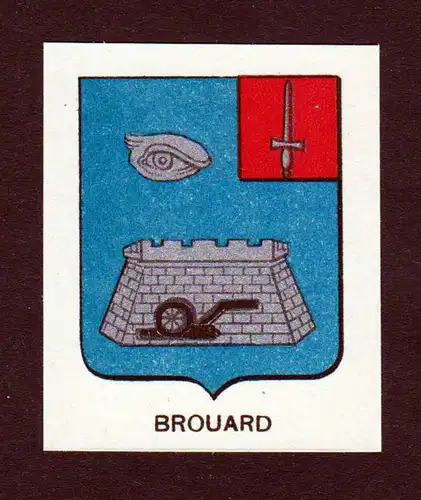 Brouard - Brouard Wappen Adel coat of arms heraldry Lithographie  blason