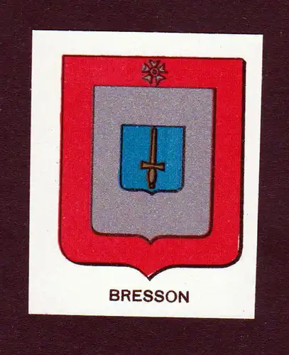 Bresson - Bresson Wappen Adel coat of arms heraldry Lithographie  blason