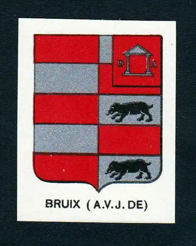 Bruix (A. V. J. DE) - Bruix Wappen Adel coat of arms heraldry Lithographie  blason