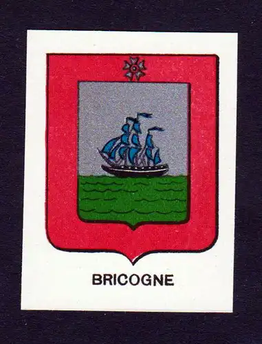 Bricogne - Bricogne Wappen Adel coat of arms heraldry Lithographie  blason
