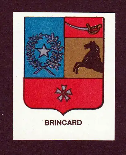 Brincard - Brincard Wappen Adel coat of arms heraldry Lithographie  blason