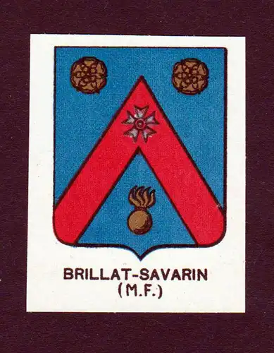 Brillat-Savarin (M. F.) - Brillat-Savarin Wappen Adel coat of arms heraldry Lithographie  blason