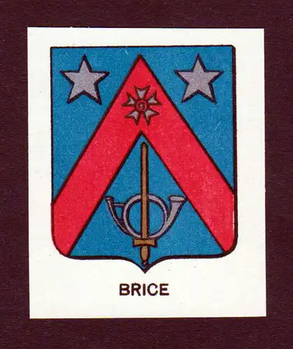 Brice - Brice Wappen Adel coat of arms heraldry Lithographie  blason