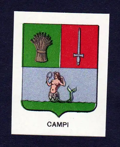 Campi - Campi Wappen Adel coat of arms heraldry Lithographie  blason