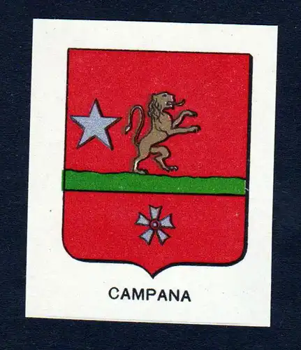 Campana - Campana Wappen Adel coat of arms heraldry Lithographie  blason