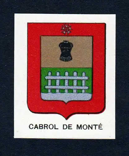 Cabrol de Monte - Cabrol de Monte Moute Wappen Adel coat of arms heraldry Lithographie  blason
