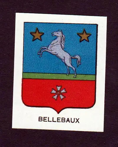 Bellebaux - Bellebaux Wappen Adel coat of arms heraldry Lithographie  blason
