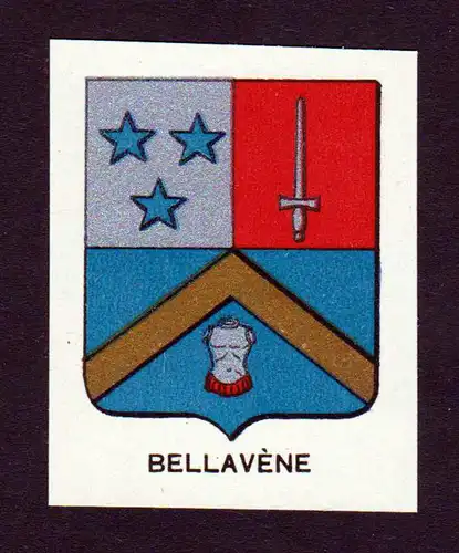 Bellavene - Bellavene Wappen Adel coat of arms heraldry Lithographie  blason