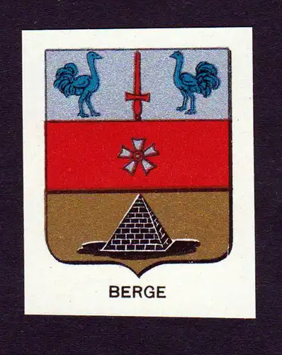 Berge - Berge Wappen Adel coat of arms heraldry Lithographie  blason