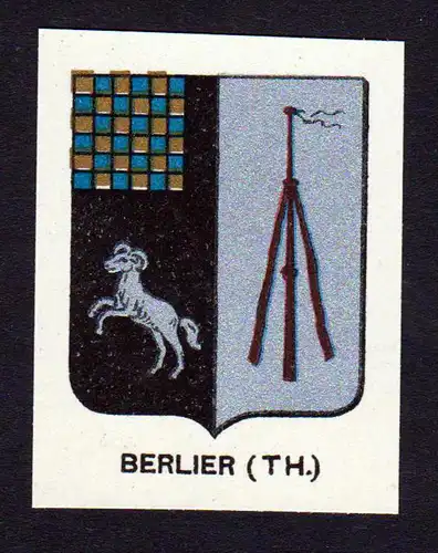 Berlier ( - Berlier Wappen Adel coat of arms heraldry Lithographie  blason
