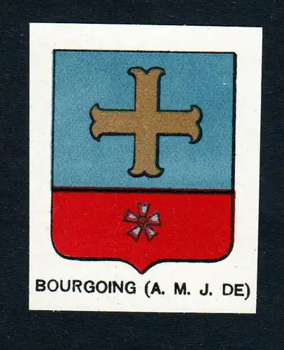 Bourgoing (A. M. J. DE) - Bourgoing Wappen Adel coat of arms heraldry Lithographie  blason