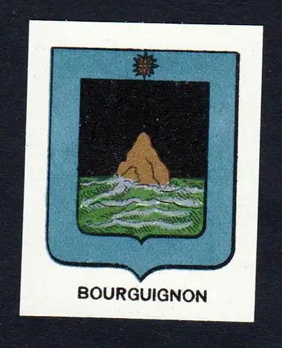 Bourguignon - Bourguignon Wappen Adel coat of arms heraldry Lithographie  blason