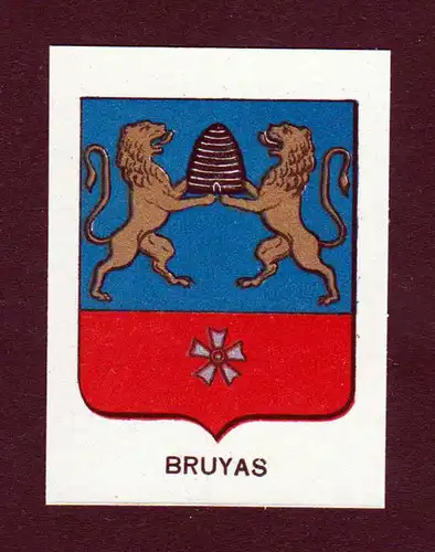 Bruyas - Bruyas Wappen Adel coat of arms heraldry Lithographie  blason