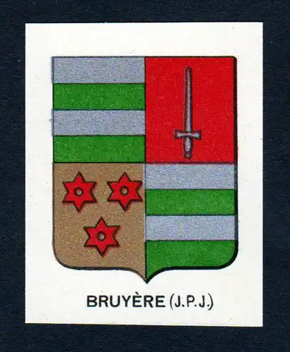 Bruyere (J. P. J.) - Bruyere Wappen Adel coat of arms heraldry Lithographie  blason